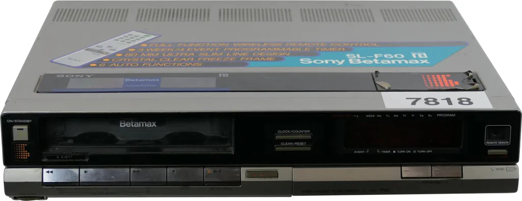 Récupérez vos Films Beta avec le Sony SL-F60 - Lecteur Vidéo Fiable Noir