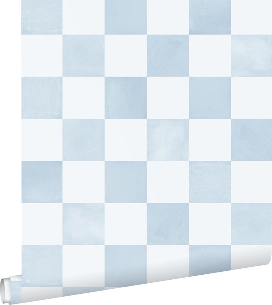 ESTAhome Tapete Karomuster Blau 53 cm x 10.05 m Produktbild 