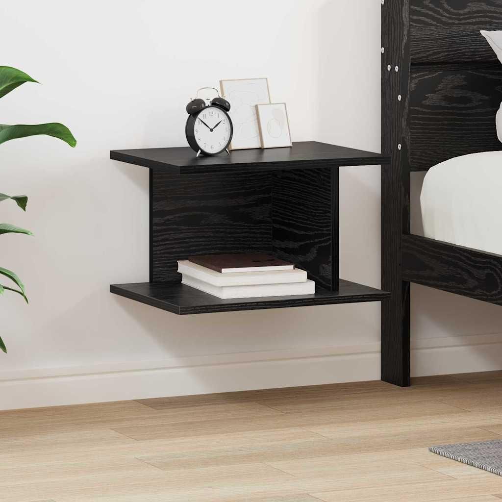 Maison Exclusive - Nachttisch Schwarz Eichen-Optik 40 x 30 x 25 cm Holzwerkstoff