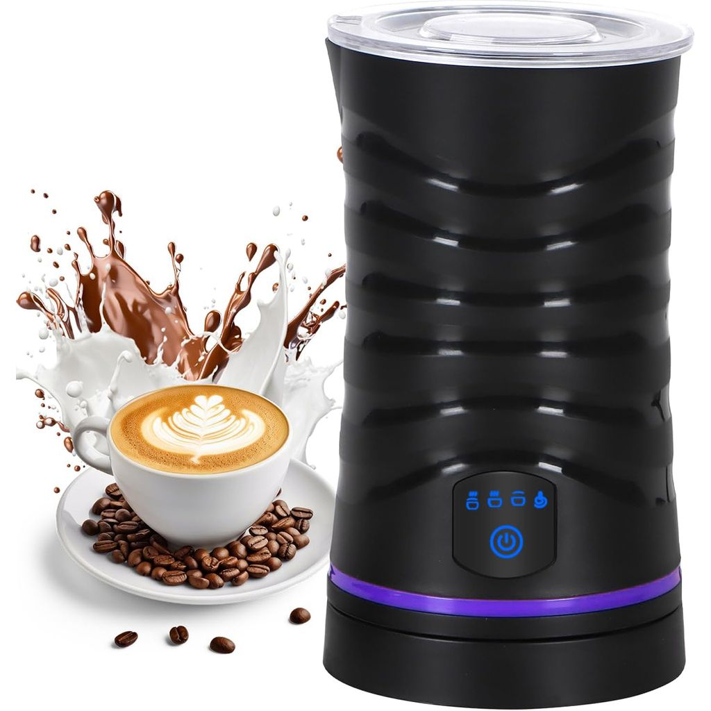 4-in-1 elektrischer Milchaufschäumer mit 4 Modi für Cappuccino, Latte, Mokka, Macchiato & heiße Schokolade – cremiger Schaum auf Knopfdruck!
