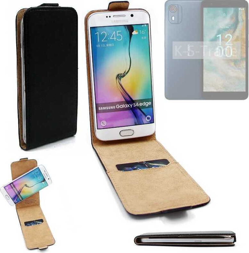 K-S-Trade Schutzhülle Handyhülle kompatibel mit Nokia CO2 Flipstyle 360° Smartphone Tasche, schwarz, Case Flip cover
