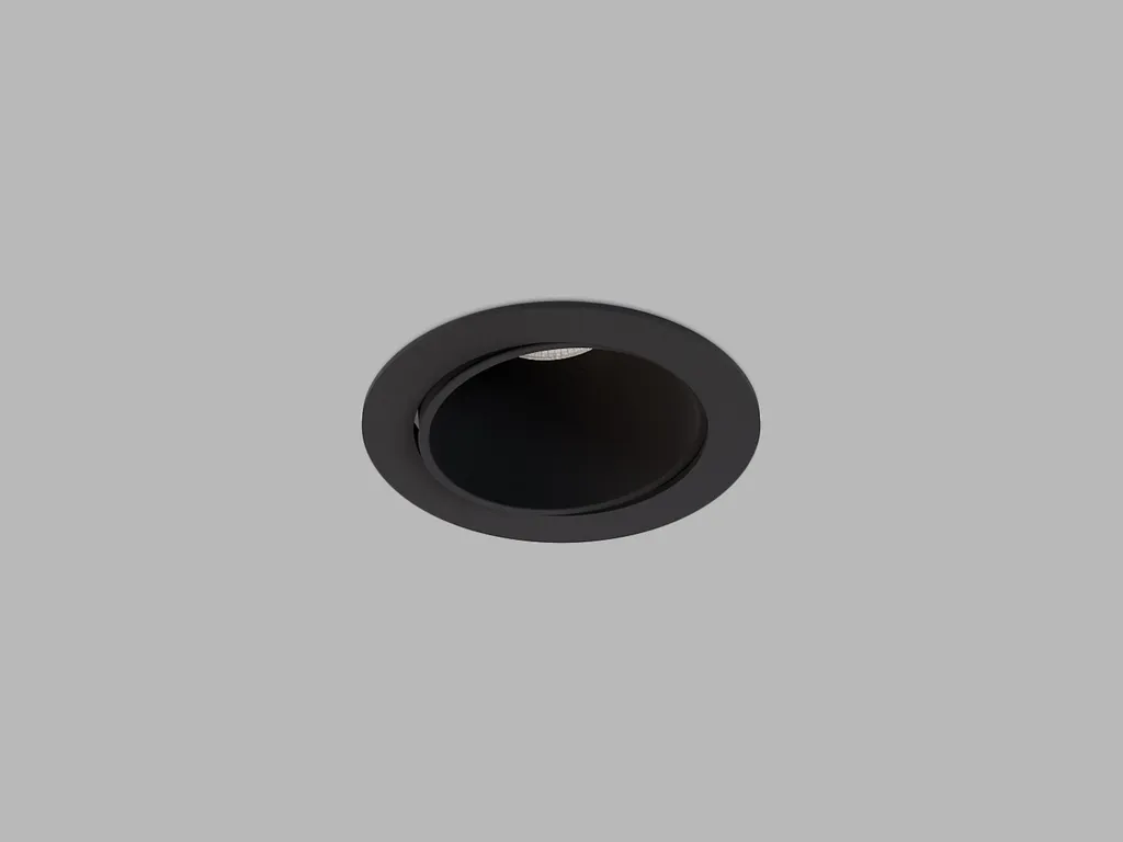 Spot de plafond encastrable orientable noir pour salon et bureau