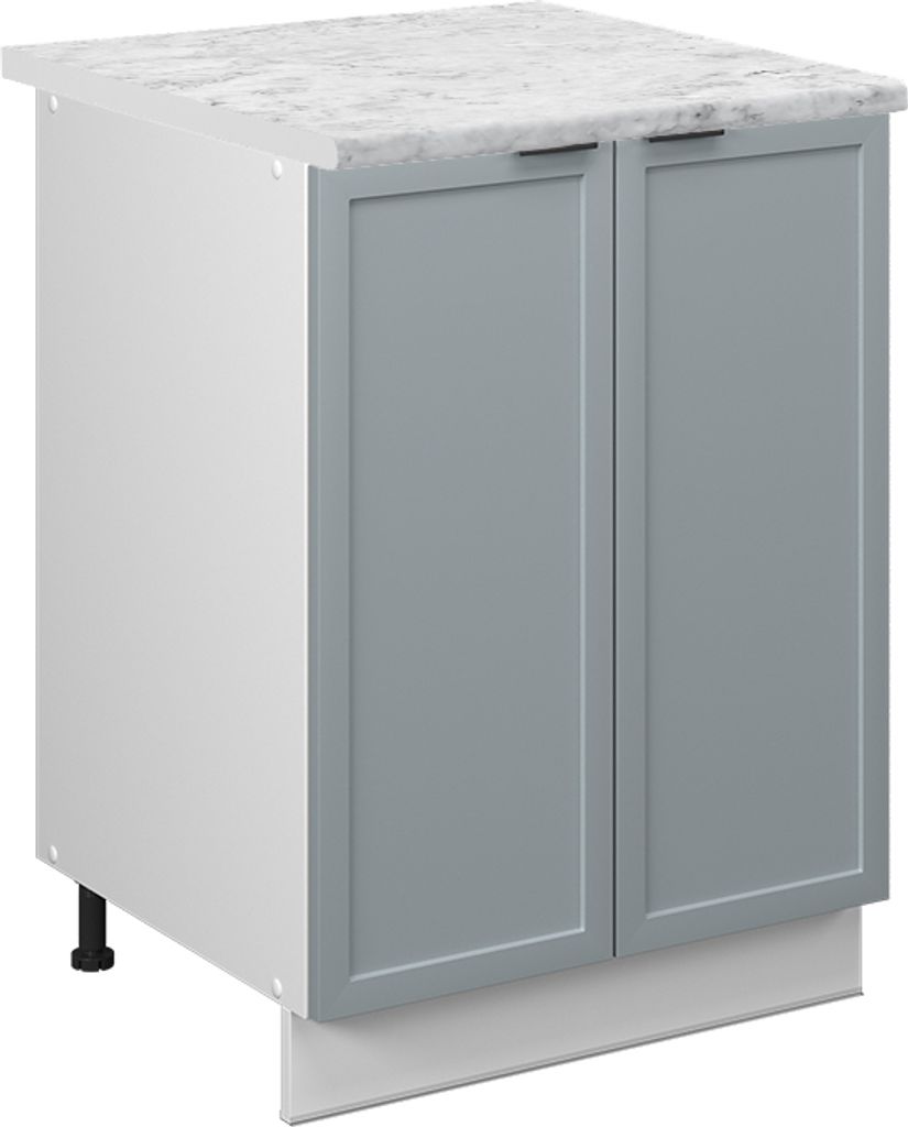 Küchenunterschrank Vicco Fame-Line Hellblau-grau 60 cm , AP Marmor, Model 50621