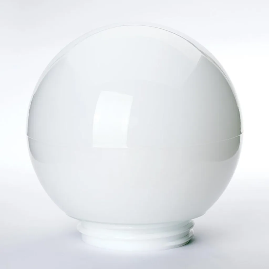 Abat-jour boule en verre opale Ø 135 mm avec filetage extérieur 85 mm
