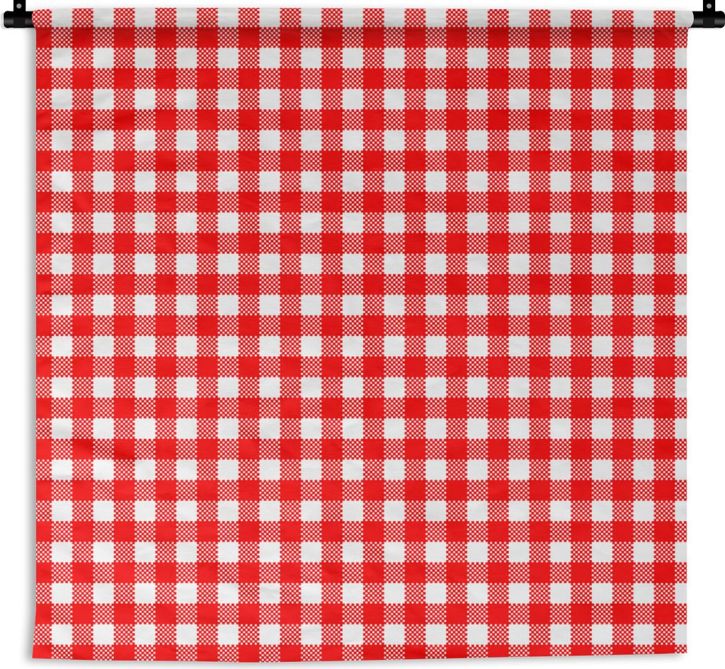 MuchoWow Wandteppich Wandbehang Rot - Rustikal - Muster 60x60 cm Tapisserie Dekoration Wandtuch - Dekorationen - Wand Decke