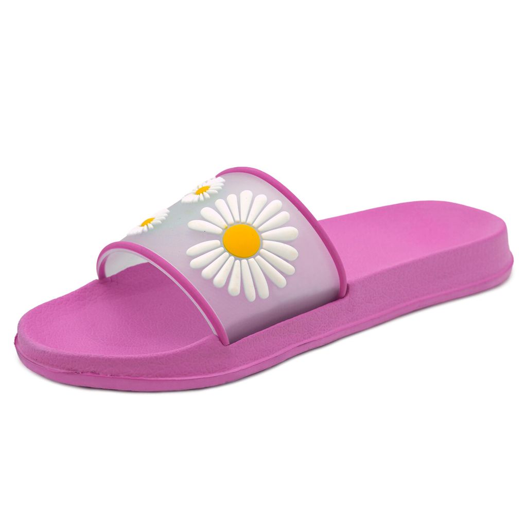 Damen Badeschlappen Gänseblümchen, Sommer Slides, Phylon Sohle, Sommer Slides, lila, 40