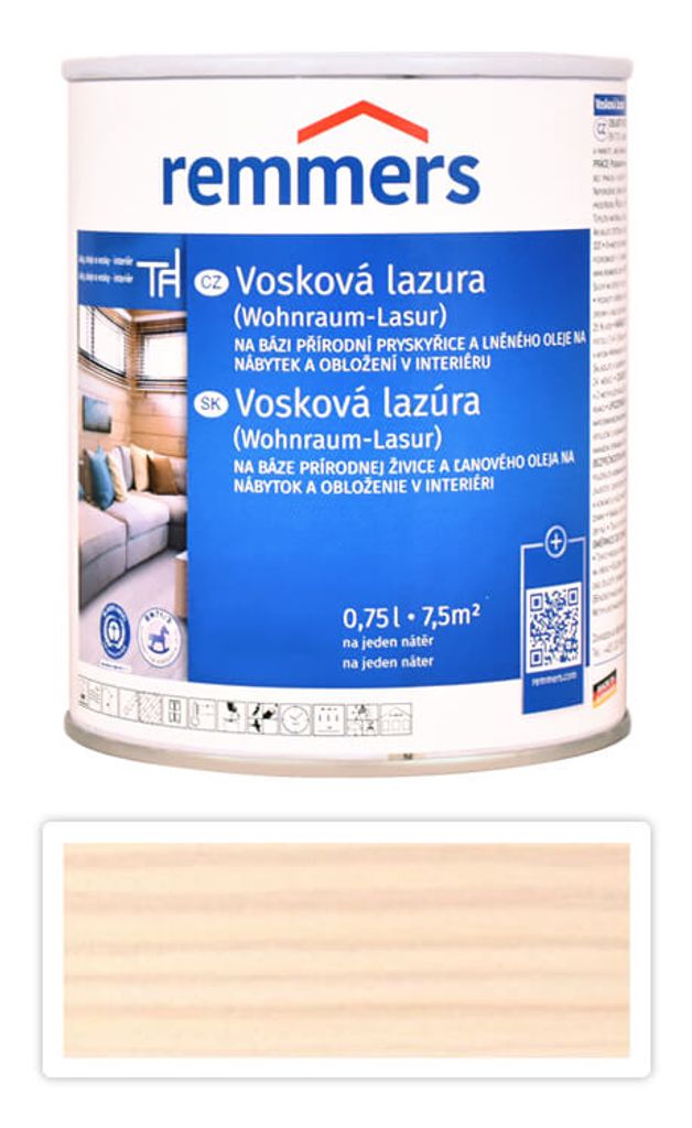REMMERS Voskový lak 0,75 l biely Obrázok produktu 