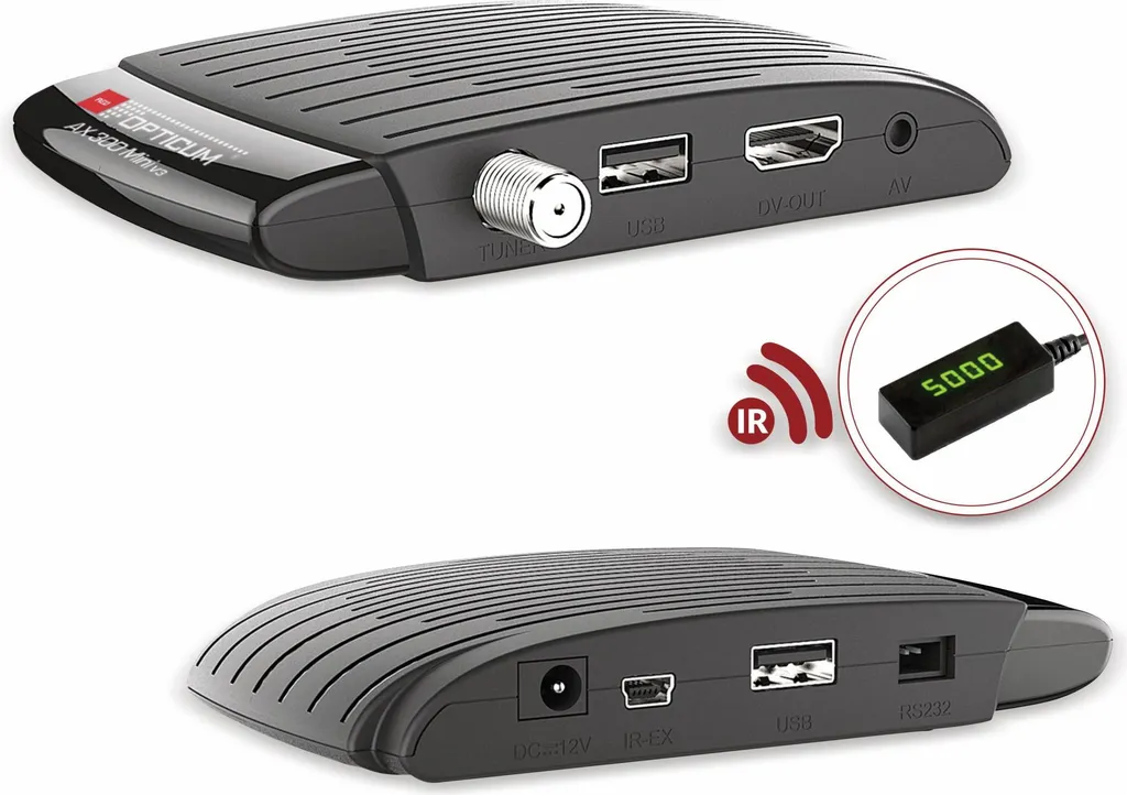 Décodeur Satellite Numérique HD AX 300 mini V3 - Format Compact Invisible - 14