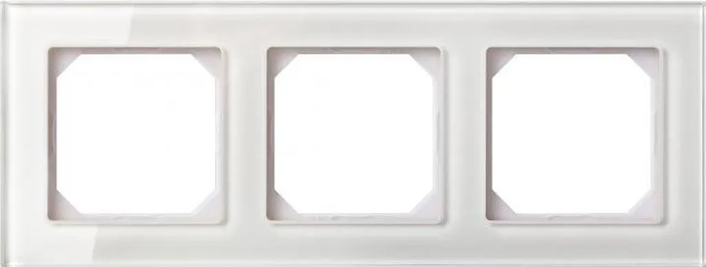 Cadre Verre Brillant Liregus K14-245-03 3 Postes pour Finition Murale Pro