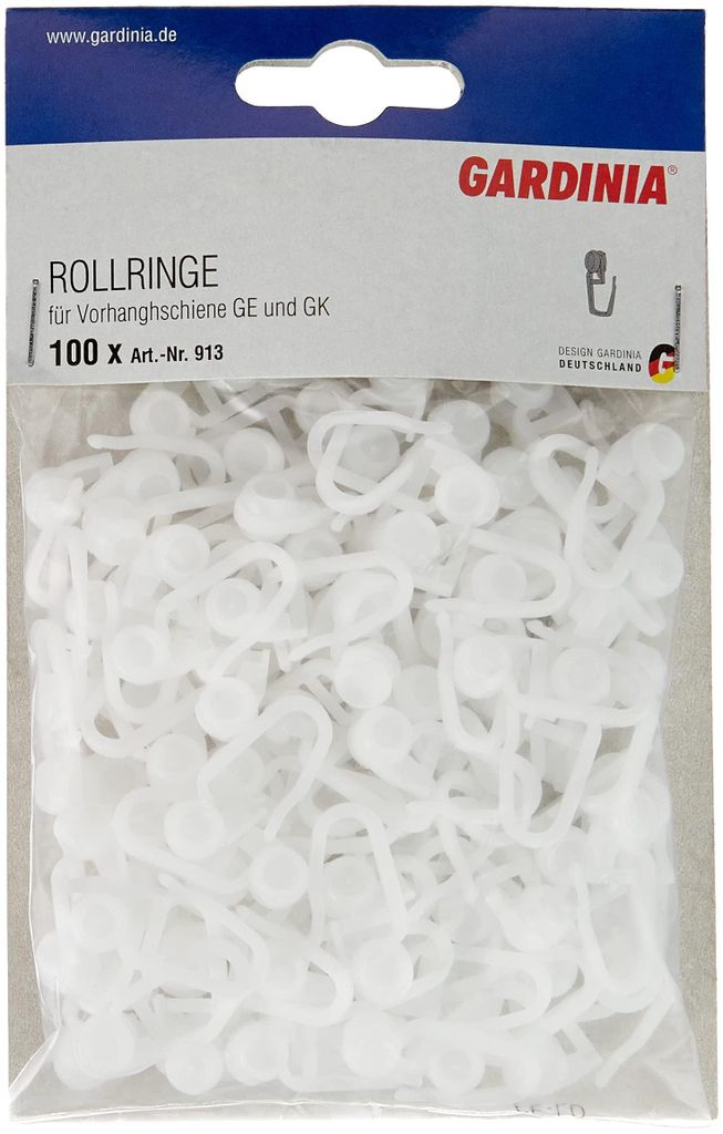 Gardinia Rollringe für Vorhangschienen GE und P2Ü, 100 Produktbild 