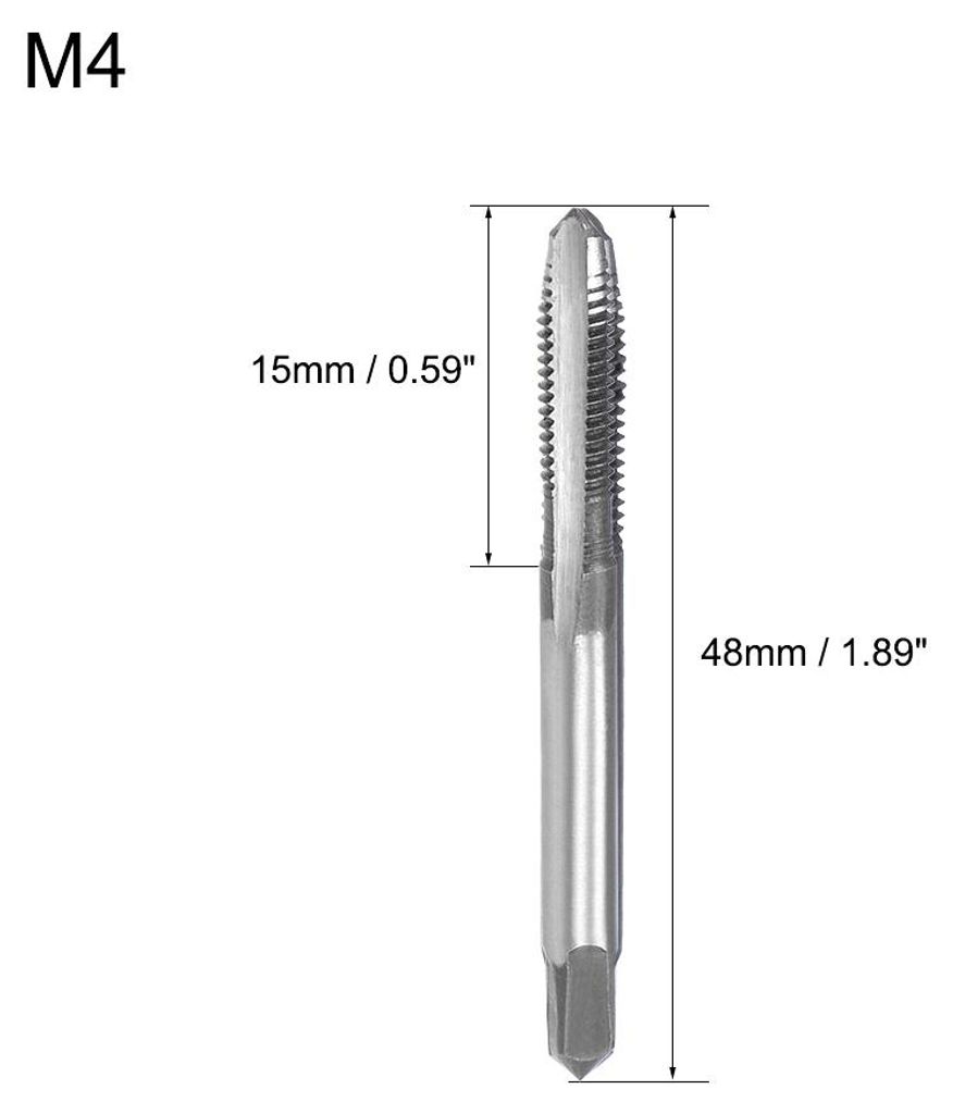 2 Paare metrisches Handgewinde Gewindesteigung 4 Schussgerinne H2 legierter Werkzeugstahl M4x0.7