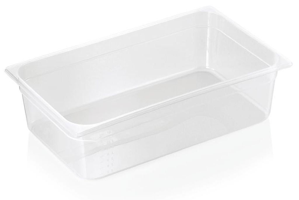 6x GN Behälter 1/1 GN 84, 150 mm, mit Skalierung, Polypropylene