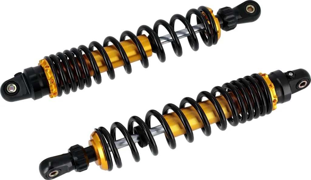 Jambes de force 380mm Noir-Or pour suspension moto Simson S51 S70 S53