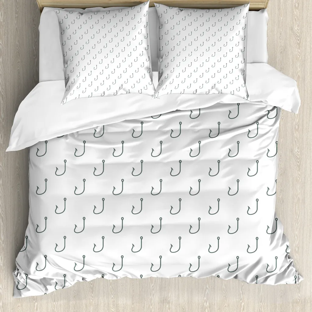Set Letto Antiacaro ABAKUHAUS Ocean 155x220 Grigio Bianco