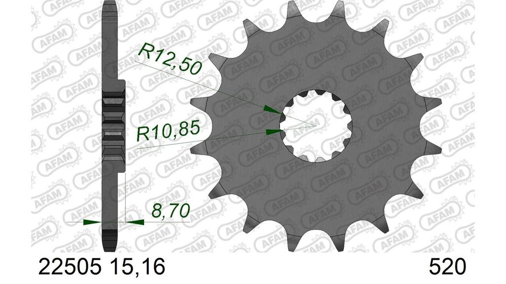 AFAM Standard Stahlritzel vorne 22505 - 520
