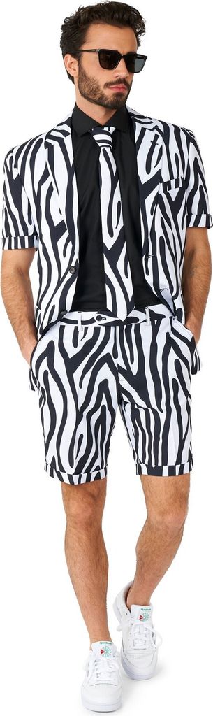Shorts Suit Zazzy Zebra Anzug - Sommer Kostüm Größe: 50