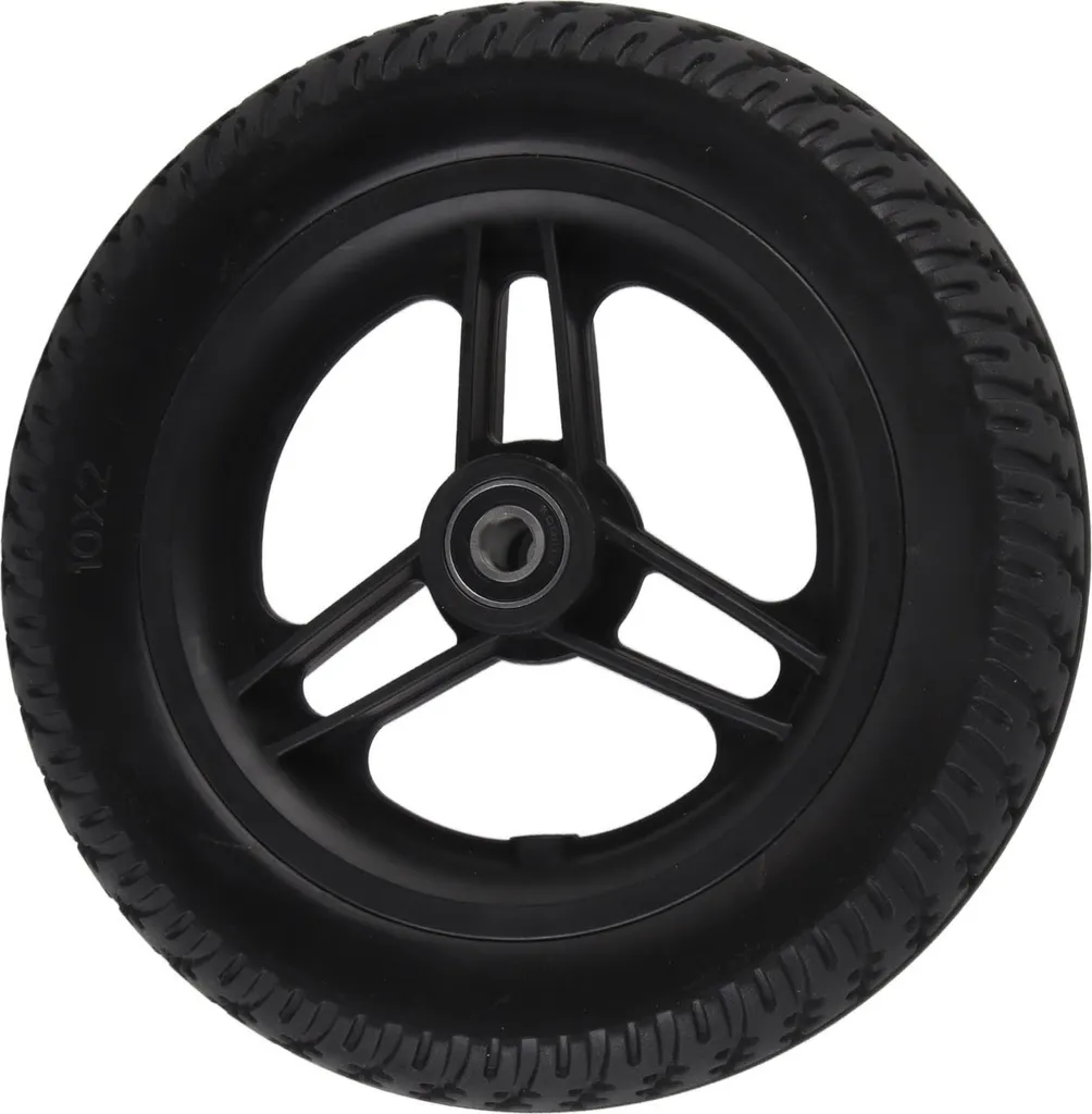 Roue 10 pouces 10x2 en polyuréthane avec roulement 6001 axe 12mm