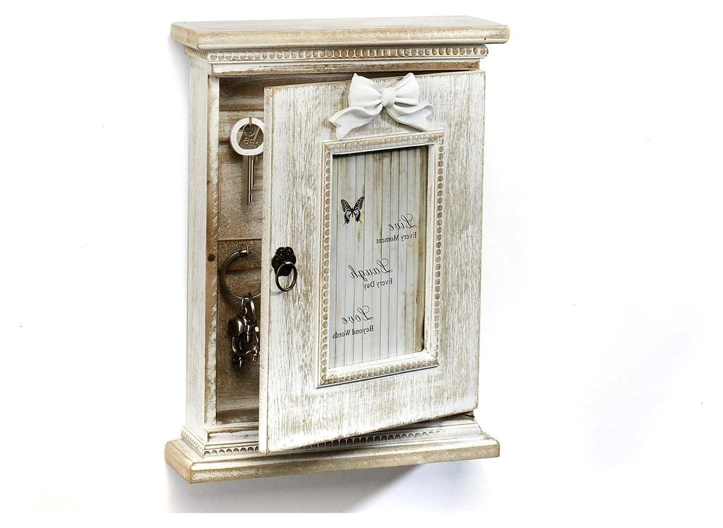 Schlüsselkasten Schlüsselbox Schlüsselschrank Love Vintage Holz 22x7x30 cm für Eingang, Flur, Büro