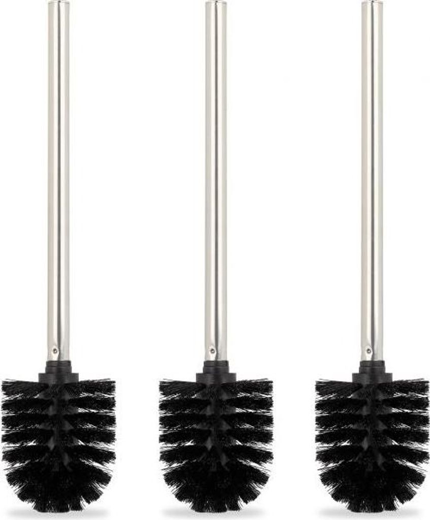 Toilettenbürste, 3er-Set, schwarz