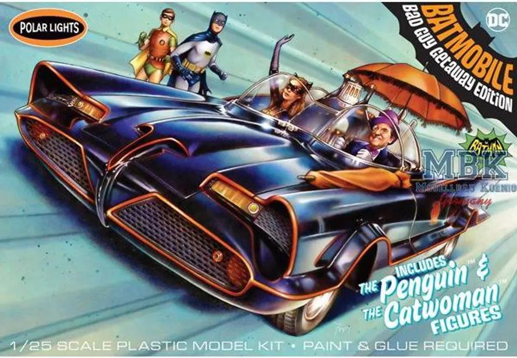 Maquette Batmobile PLL998 Polar Lights 1:25 Bad Guy Getaway