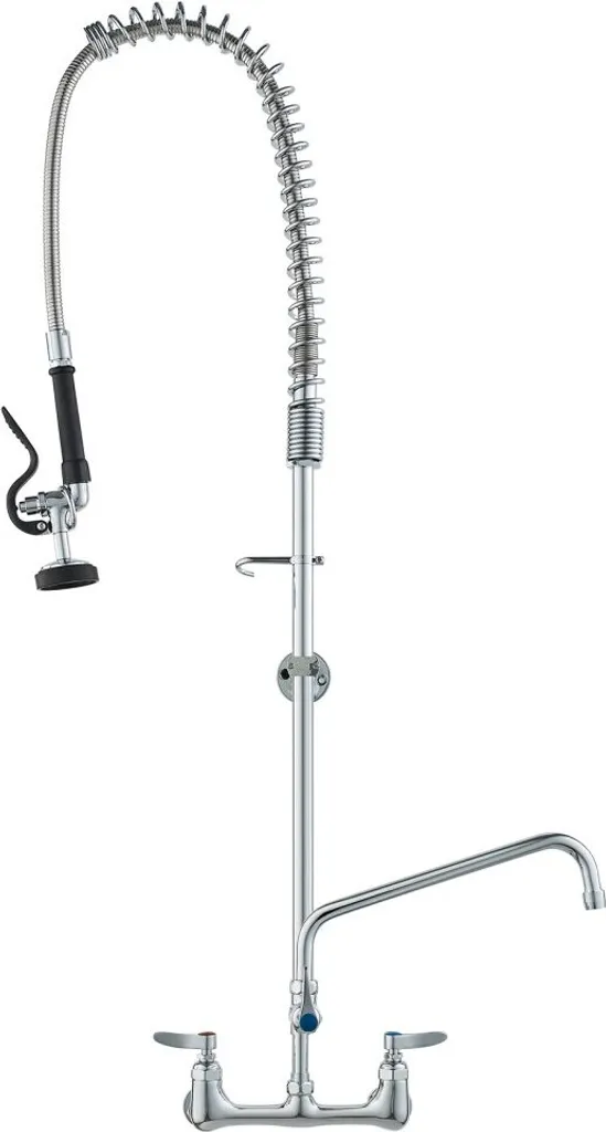Robinet cuisine commercial douchette extractible pré-évier 118cm laiton
