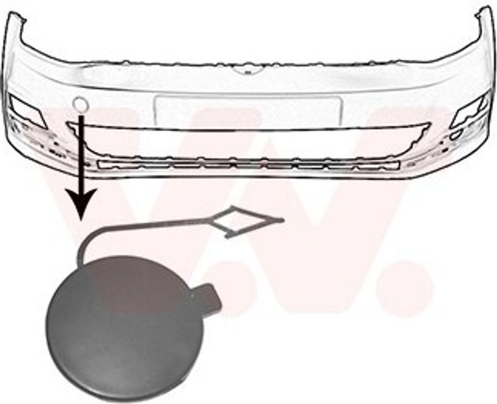 VAN WEZEL 5766587 Stoßstangen & -verstärker Klappe Abschlepphaken für VW Golf VII Schrägheck (5G1, BQ1, BE1, BE2) Golf VII Variant (BA5, BV5)
