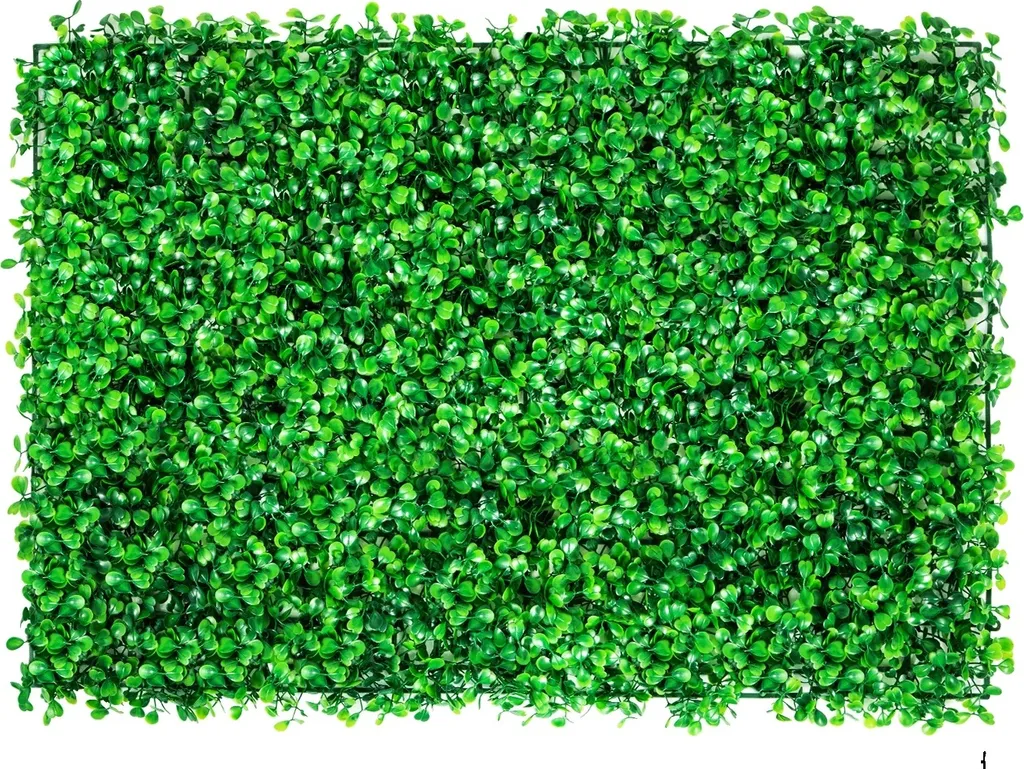 Mur Végétal Artificiel Buis 60x40cm Connecteurs Inclus Lot de 12 Unités