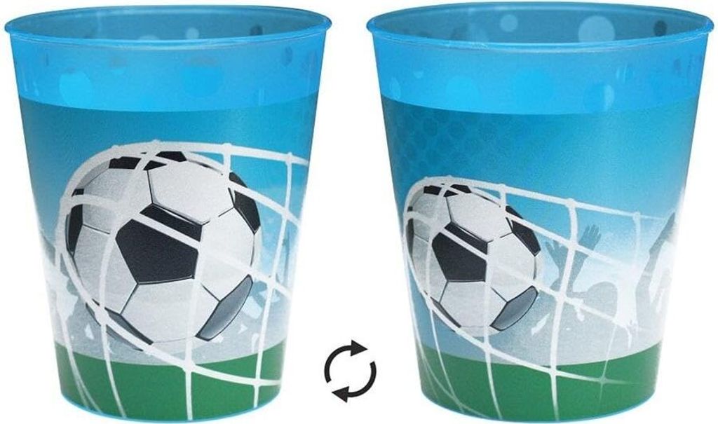 Partybecher Soccer Fans 250ml wiederverwendbar Produktbild 