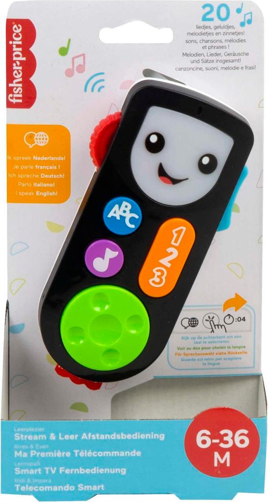 Fisher-Price Lernspaß Smart TV Fernbedienung – elektronische Spielzeug-Fernbedienung mit Lerninhalten, , Version: Niederländisch; Englisch; Fra...