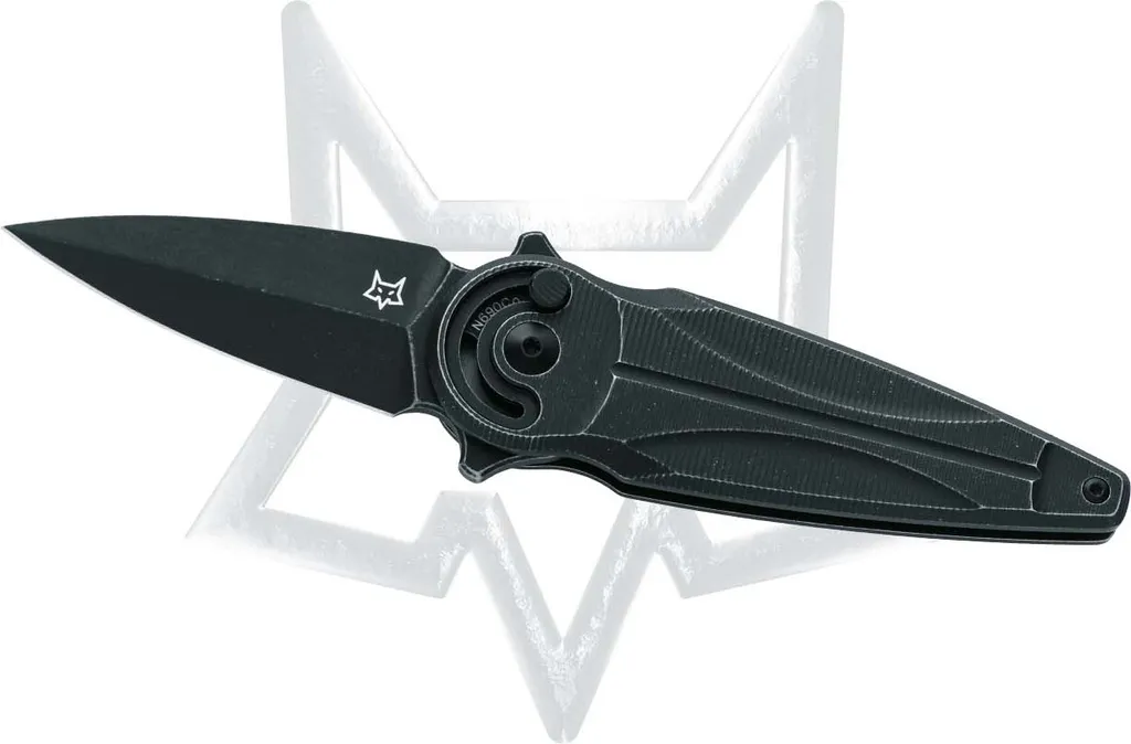 Couteau FOX Anarknid Saturn en Acier N690CO Nero Hydrog Steel Noir SW