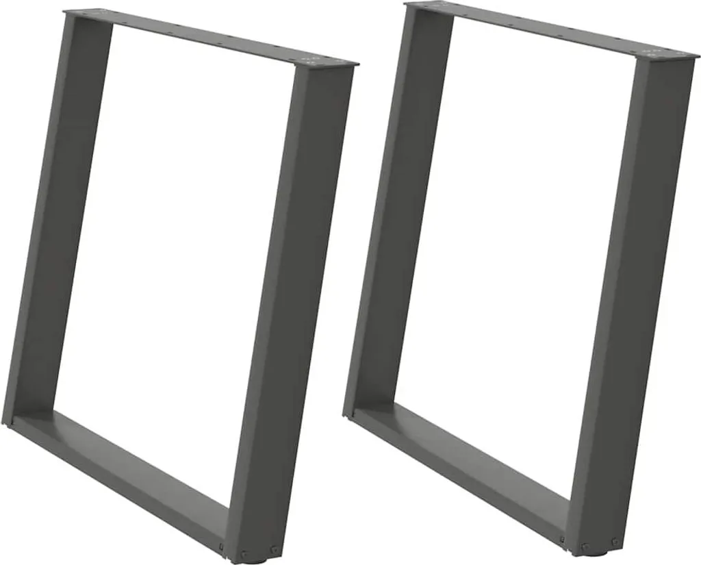 Supporti Tavolo 90cm Acciaio Antracite vidaXL - Design U Industriale