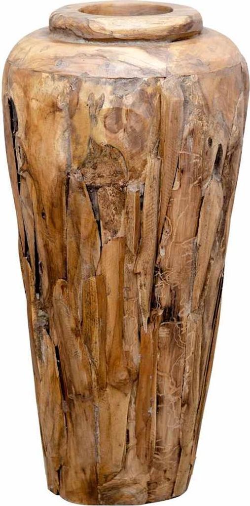vidaXL Deko-Vase 40 x 80 cm Massivholz Teak Produktbild 