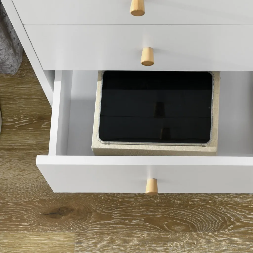 Commode de chambre blanche gain de place pour ranger le linge - 8