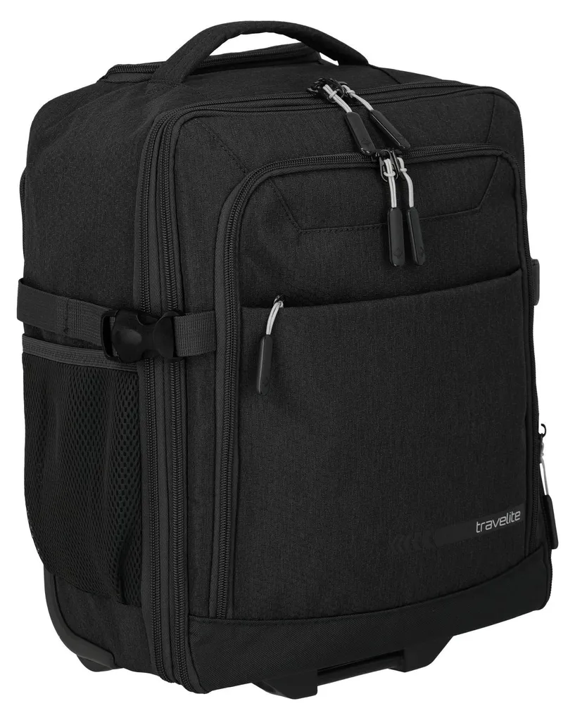 Sac à dos à roulettes Travelite Kick Off noir anti mal de dos 40 cm