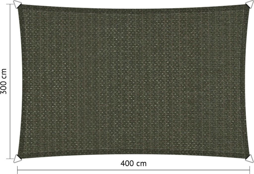 SHADOW COMFORT 3 x 4 m Viereckiges Rechteck Sonnensegel Deep Grey
