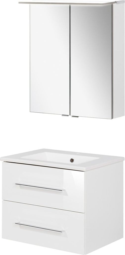 Fackelmann B.perfekt Badmöbel Set 3-teilig, 60 cm, Weiß, Produktbild 