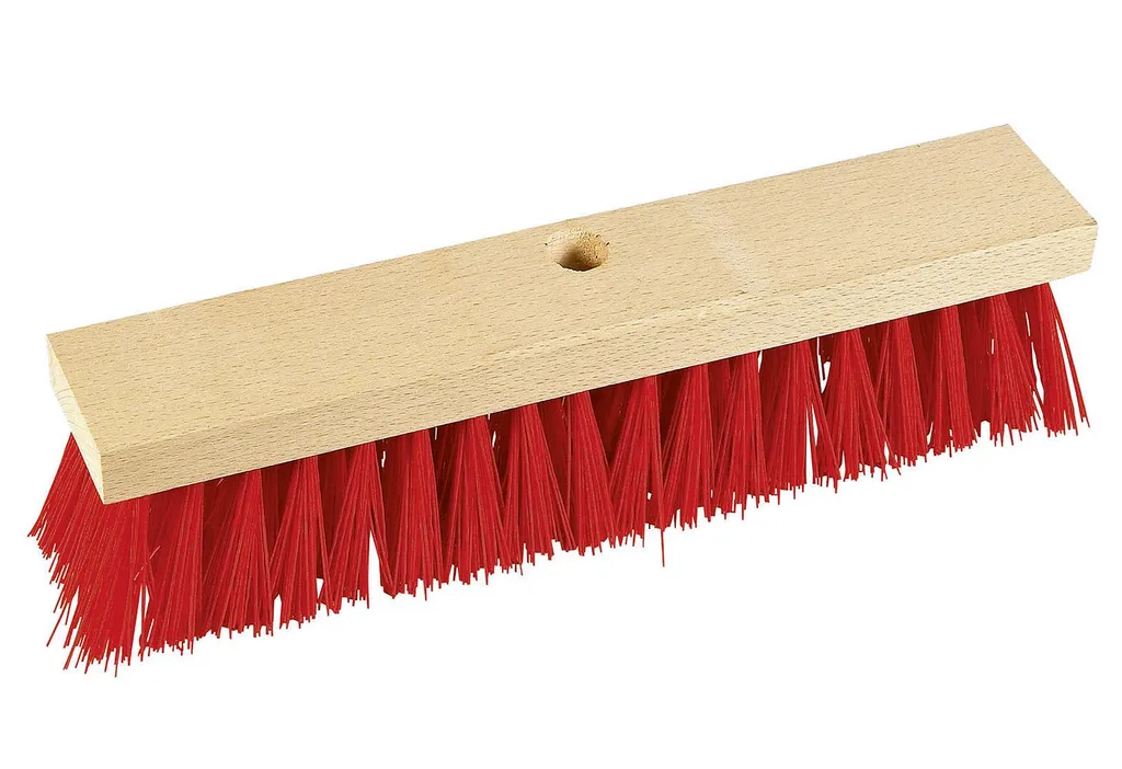 Scopa Industriale 40cm Legno/Elaston per Cemento e Asfalto - Top Qualità