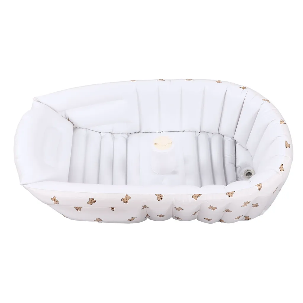 Baignoire pour bébé gonflable et pliable - Modèle Ergonomique 90cm Bleu