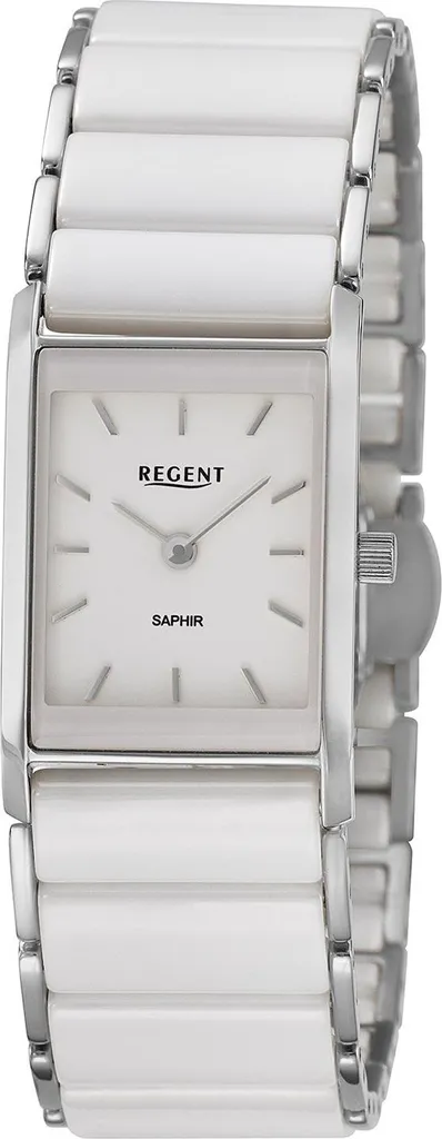 Montre femme élégante pour le travail en acier et céramique blanche