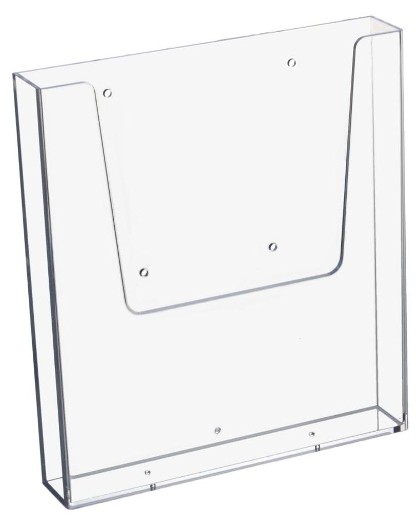 5 Stück DIN A4 Hoch Wandprospekthalter / Prospekthalter / Prospektbox Wand Flyerhalter Flyerbox