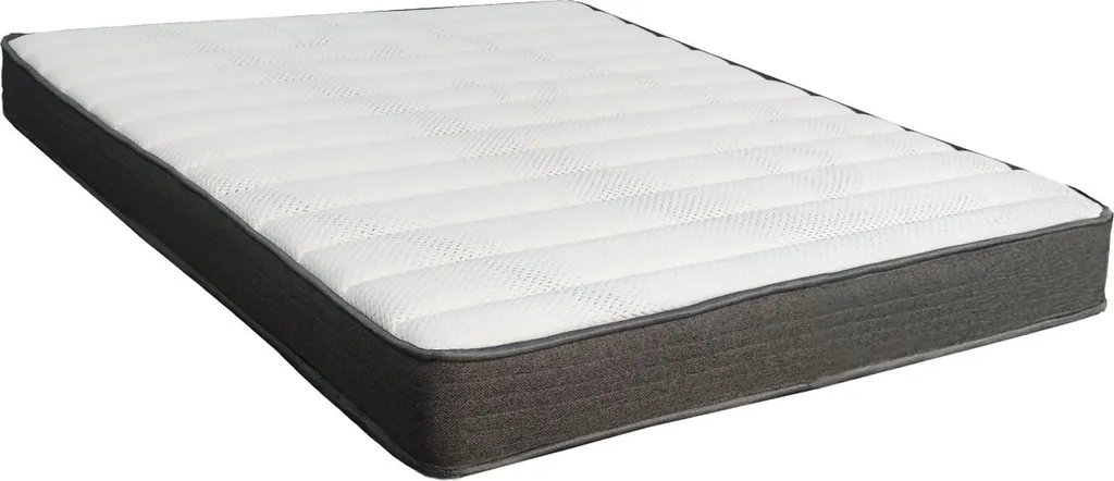 Matelas Simple 80x190 cm Solarino en Mousse Blanche Confortable de 22cm