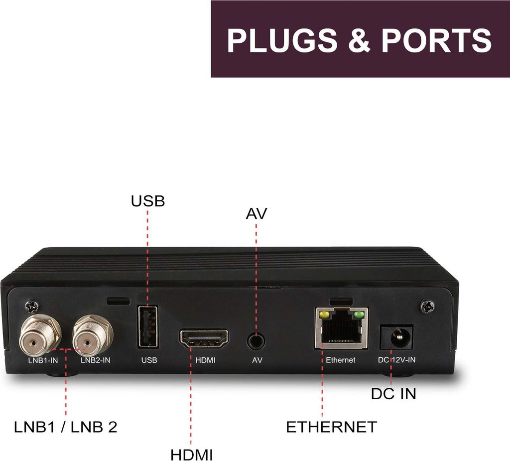 Xoro HRS 9194, Twin HD DVB-S2 Receiver, schwarz, PVR Ready Produktbild 9