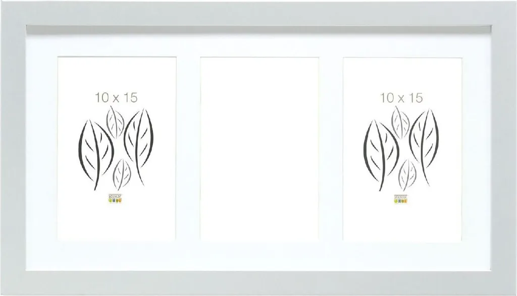 Cornice di Design Deknudt S66KD1 Argento per 3 Foto 10x15