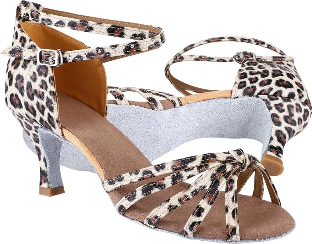 Scarpe da ballo morbide e comode, scarpe da ballo alla moda per donne, modello leopardato, numero 36 - 2