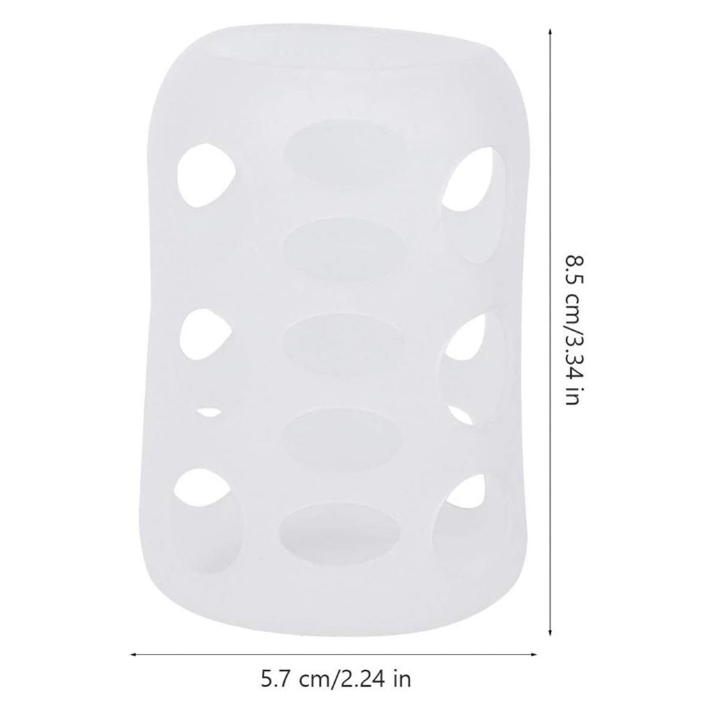 Weiche Silikon Babyflaschenabdeckung Weiß 8.5x5.7x5.7cm, Anti-Tropfen, schützend