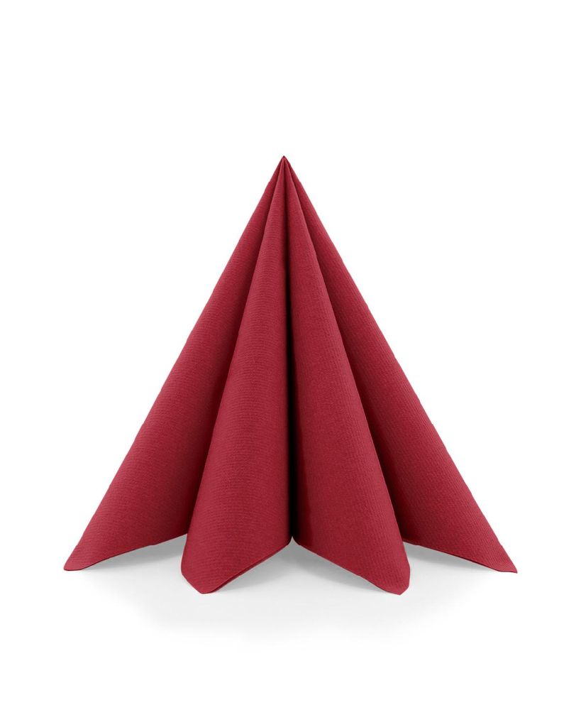 Sovie HORECA Serviette in Bordeaux aus Linclass Airlaid 40 x 40 cm, 50 Stück