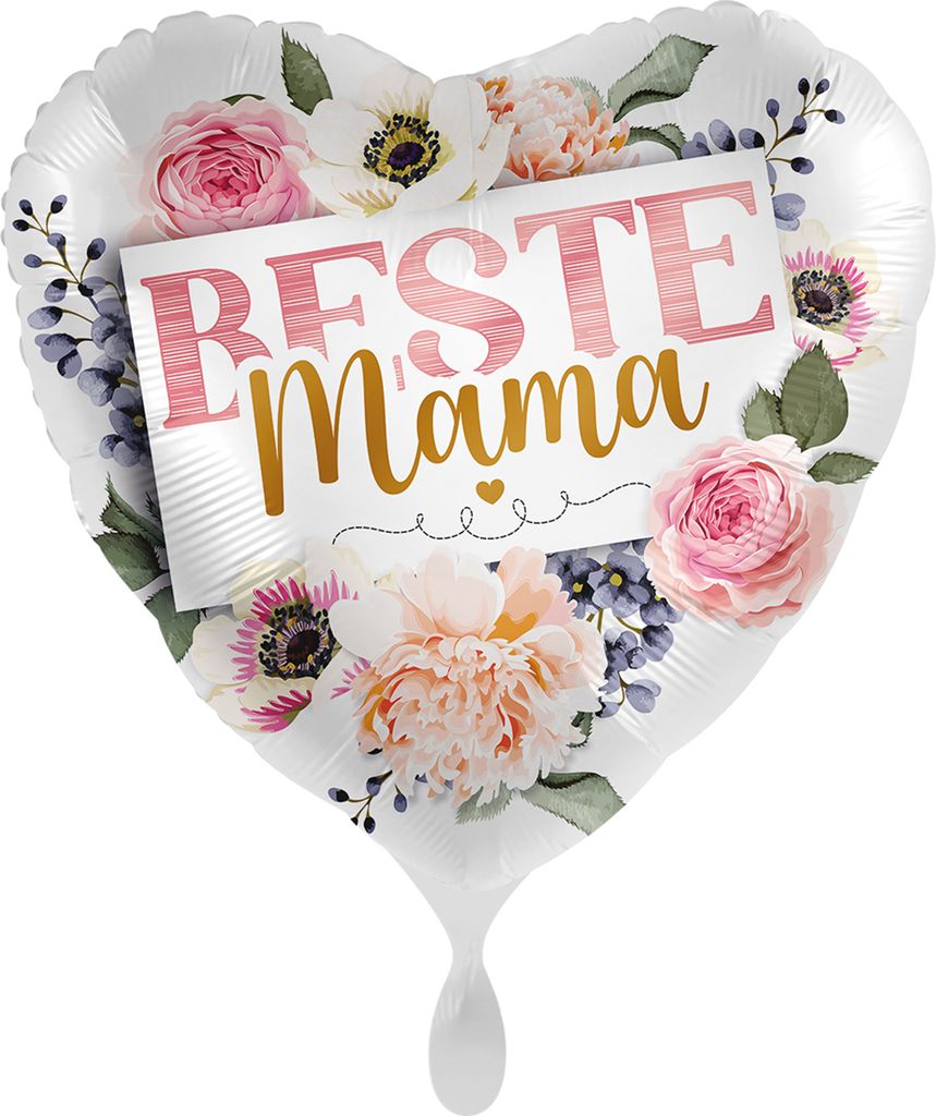 Beste Mama, Best Mom Folienballon 43cm