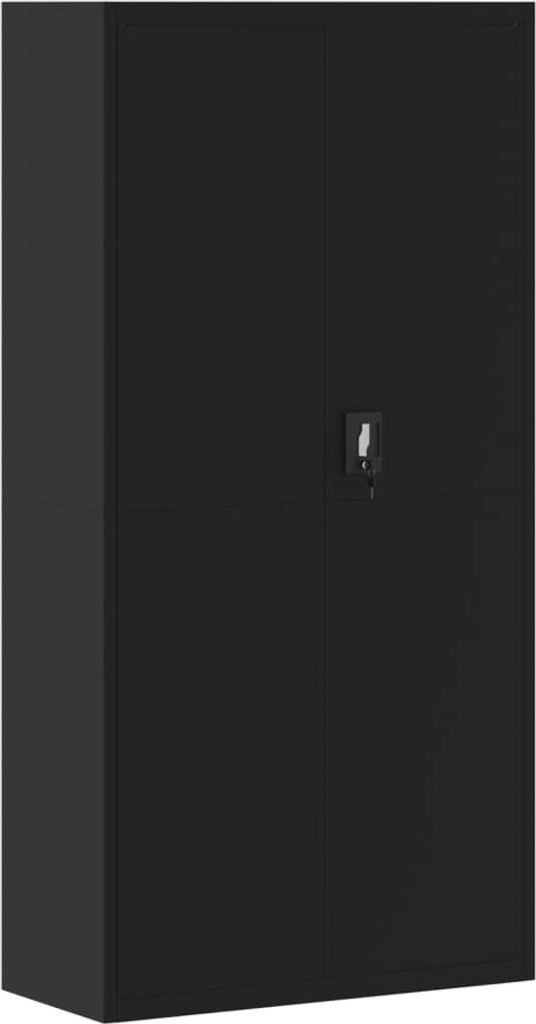 vidaXL Aktenschrank Schwarz 90x40x180 cm Stahl