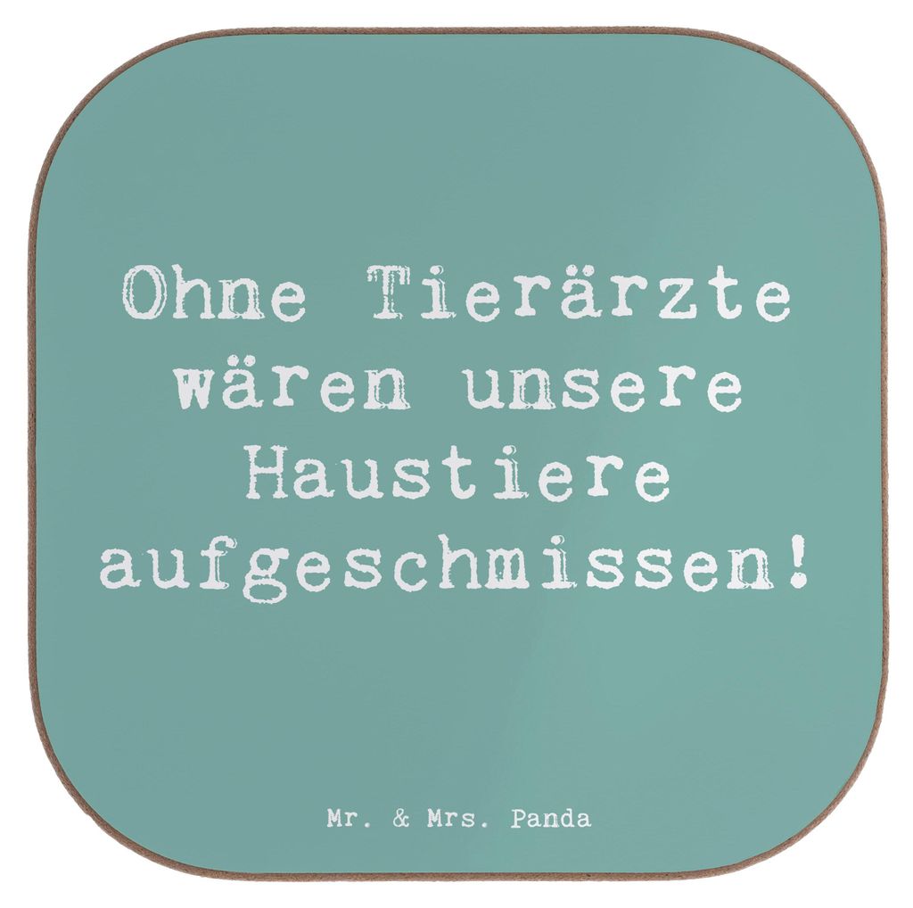 Mr. & Mrs. Panda Untersetzer für Gläser Spruch Tierarzt Helden - Meeresbrise - Geschenk, handgefertigte Geschenke, gläseruntersetzer, Coaster, p...