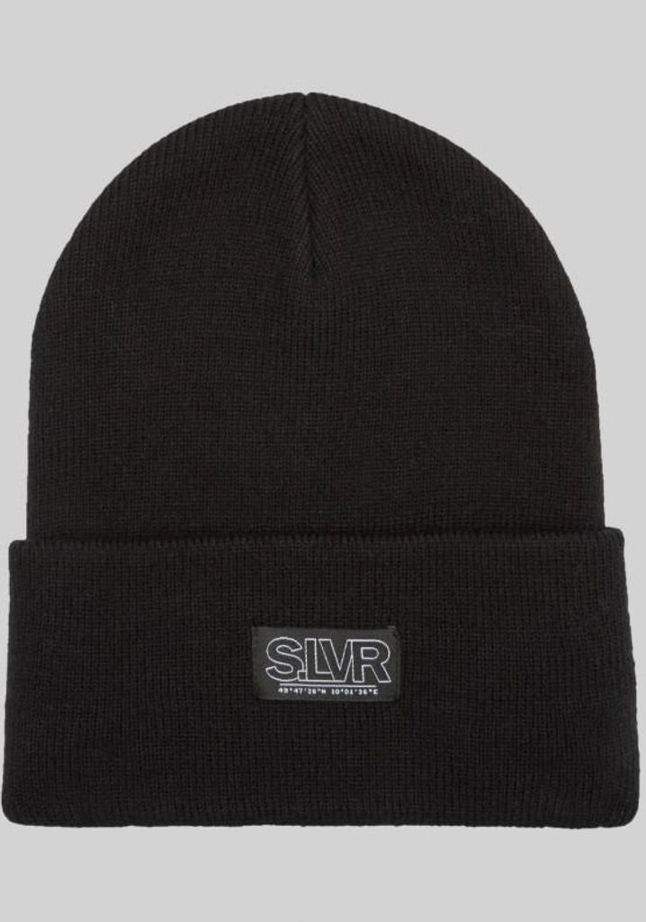 s.Oliver Kinder Strickmütze Schwarz, wärmend für kalte Tage, mit Label-Patch